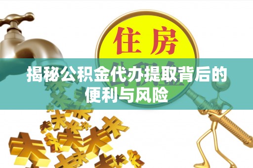 南溪揭秘公积金代办提取背后的便利与风险