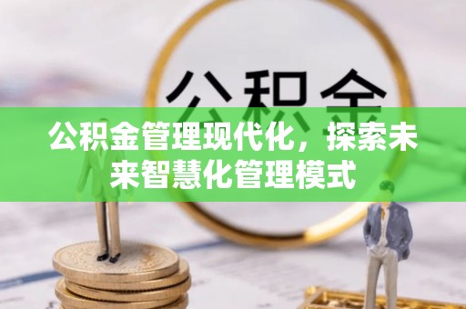 南溪公积金管理现代化，探索未来智慧化管理模式